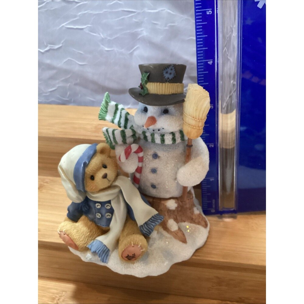 Cherished Teddies Mitch Christmas Figurine “Friendship Never Melts Away” Vintage - Picture 10 of 10